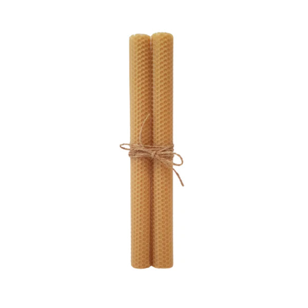 2 Rolled Beeswax Candles