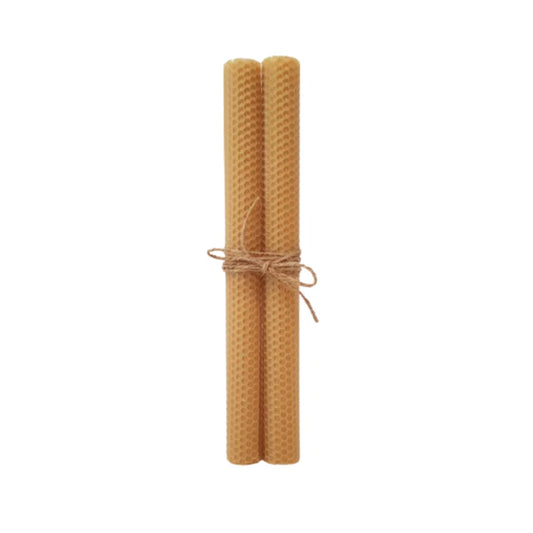 2 Rolled Beeswax Candles
